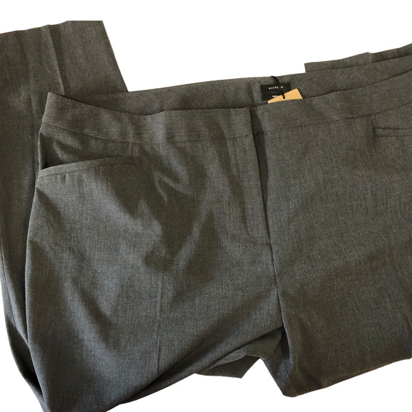 Halogen Taylor Fit Charcoal Gray Slim Leg Business dressy Pants Plus Size 26 - Picture 5 of 8